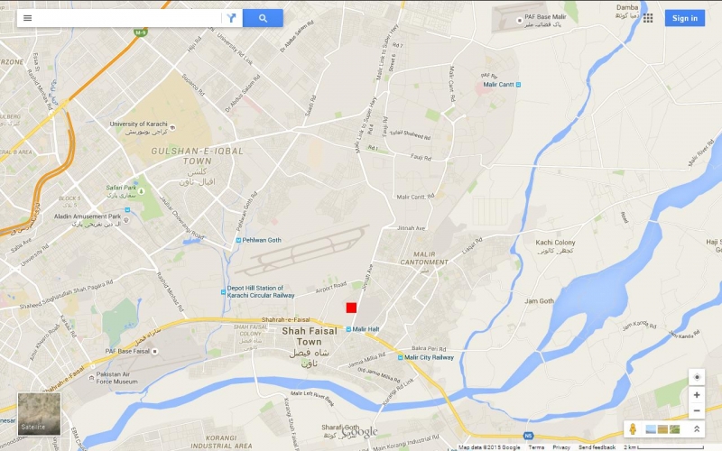Commercial Available for Rent Airport KARACHI location of site