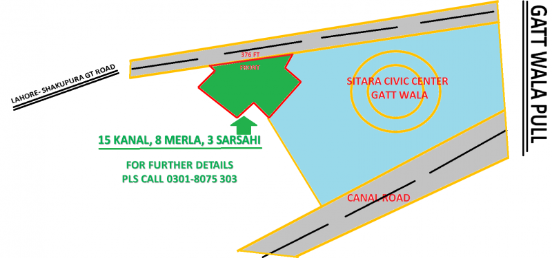 Commercial Available for Sale Sheikhupura garden FAISALABAD map