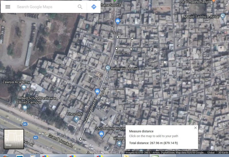 Commercial Available for Sale Westridge RAWALPINDI Google location view