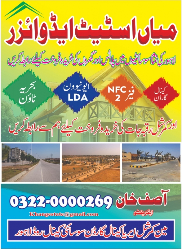 House Available for Rent Canal Gardens LAHORE 