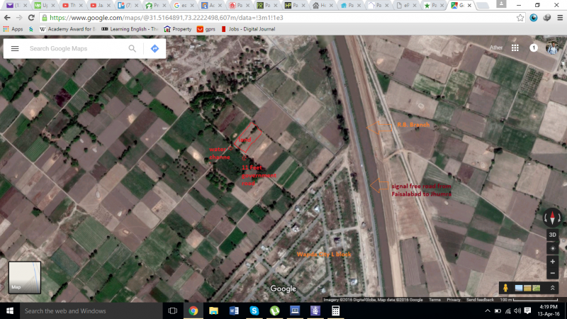 Plot Available for Sale Canal Road FAISALABAD location of land