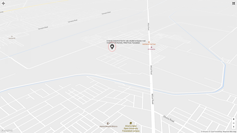 Plot Available for Sale Millat Road FAISALABAD This Plot is Highly suitable for Industrial and Commercial Units.