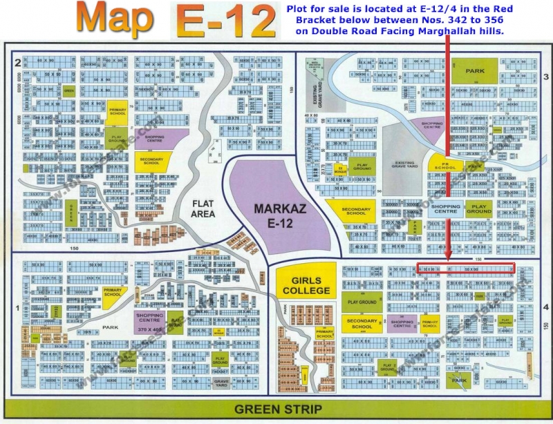 Plot Available for Sale E-12 Sector ISLAMABAD See your Location in the Map