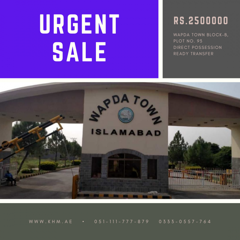 Plot Available for Sale Wapda Town ISLAMABAD 
