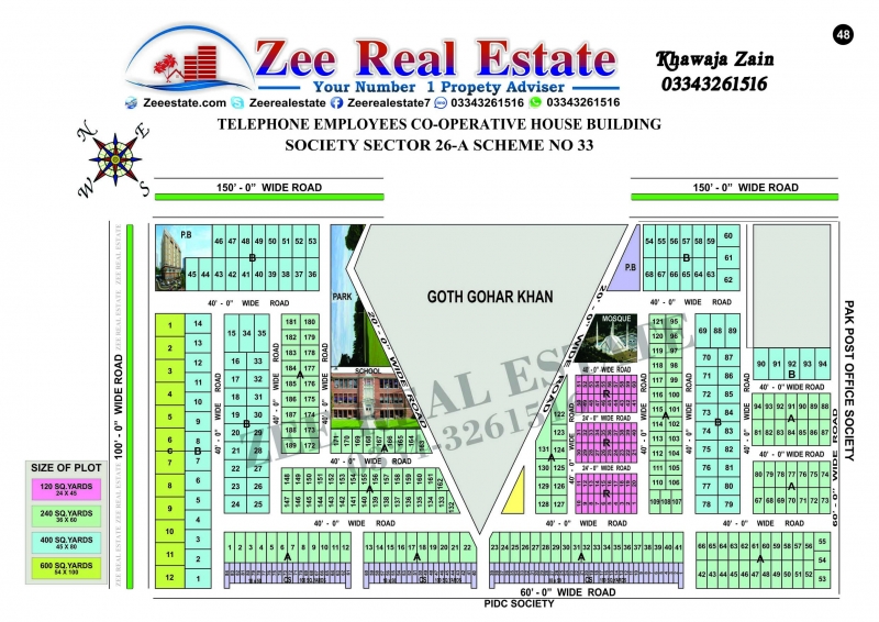 Plot Available for Sale Scheme 33 KARACHI TNT Society Map