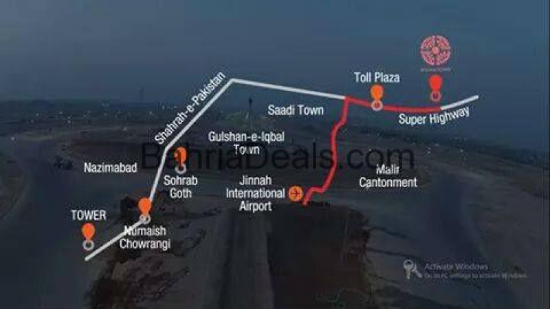 Plot Available for Sale Super Highway KARACHI location map