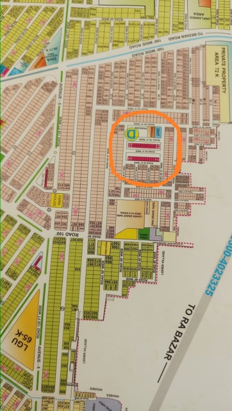 Plot Available for Sale DEFENCE HOUSING AUTHORITY LAHORE 8 Marla Commercial plot, Sector-D,  Phase - 6, DHA, Lahore, Two side open for sale