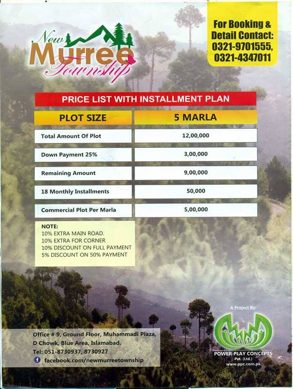 Plot Available for Sale Patriata MURREE New Murree Township